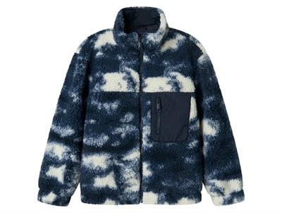 Name It teddyjakke blå med brystlomme til børn