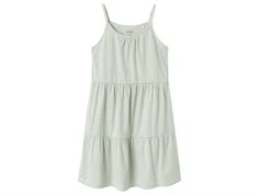 name it kjole i lysegrønne og hvide striber, set forfra