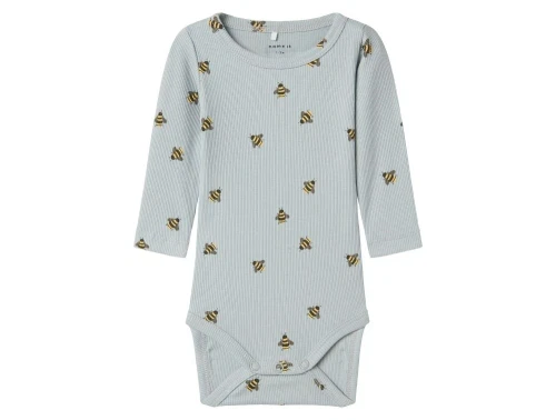 Body fra Name It i pearl blue med print af bier