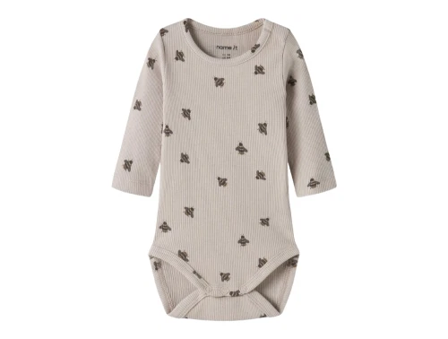 Name It body i råhvid nuance med bi print