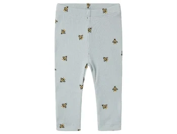 Leggings fra Name It i pearl blue med print af bier