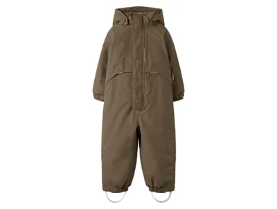 Lil\' Atelier flyverdragt brun shitake med lynlås og hætte