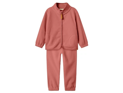 Lil\' Atelier fleece sæt pink withered rose til børn