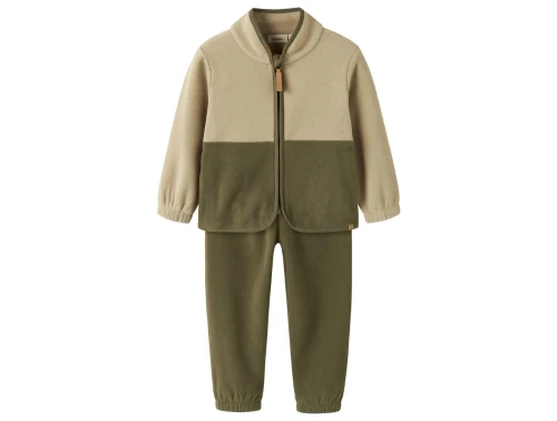 Lil\' Atelier fleecesæt winter moss med lynlås
