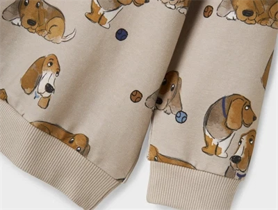 Name It sweatshirt peyote med hundeprint