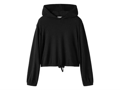 Name It hoodie i sort med kort pasform