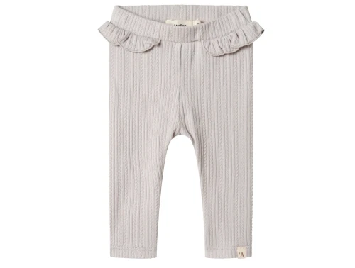lil atelier leggings lysegraa med flaeser