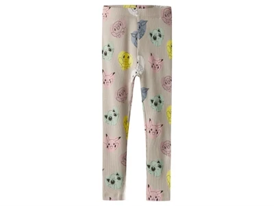 Name It Pokémon leggings i råhvid nuance med farverigt print