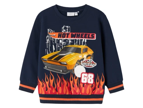 Sweatshirt navy med Hot Wheels print fra Name It