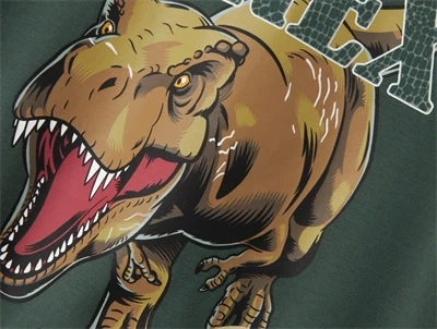 name it jurassic world sweatshirt i grøn nuance med t. rex print