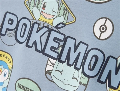 name it pokemon sweatshirt i lyseblå nuance med pikachu print