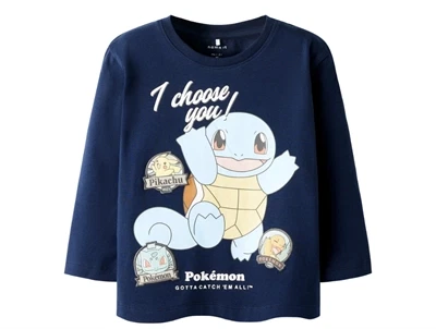 Name It Pokémon bluse navy blazer med Squirtle print