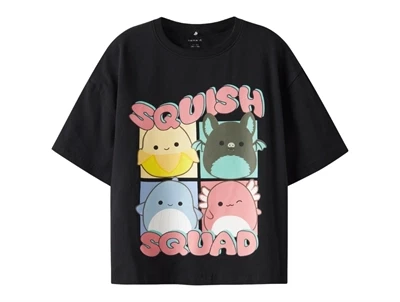 Name It t-shirt i sort nuance med Squish Squad print