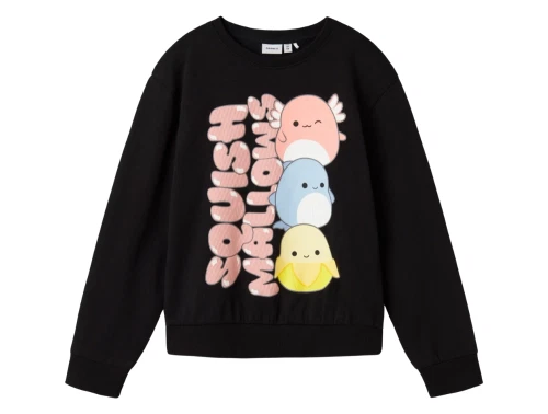 Name It sweatshirt i sort nuance med Squishmallows print foran