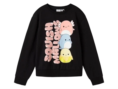 Name It sweatshirt i sort nuance med Squishmallows print foran