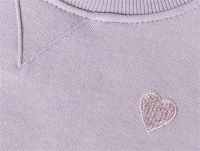 Name It sweatshirt lavender gray med hjertebroderi