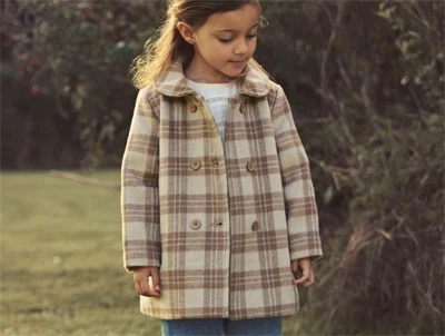 Lil' Atelier jakke twill med ternet mønster