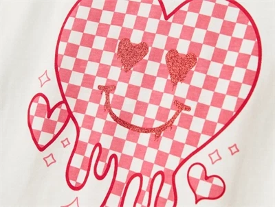 Name It t shirt detalje med hjerte motiv