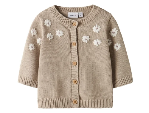 Name It cardigan peyote med blomsterbroderi