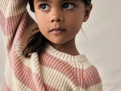 Lil\' Atelier striktrøje turtledove med rosa striber