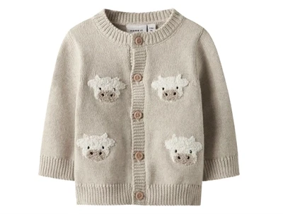 Name It cardigan peyote melange med dyremotiv
