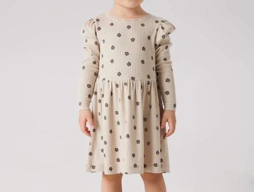 Name It kjole peyote med blomsterprint og blondekant