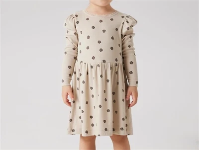 Name It kjole peyote med blomsterprint og blondekant