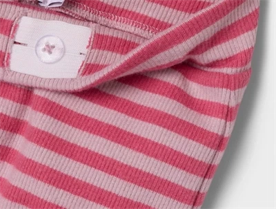 Stribede bukser i rosa og pink fra Name It med flæsekant