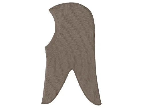 Name It balaklava i morel ribstrik set fra siden