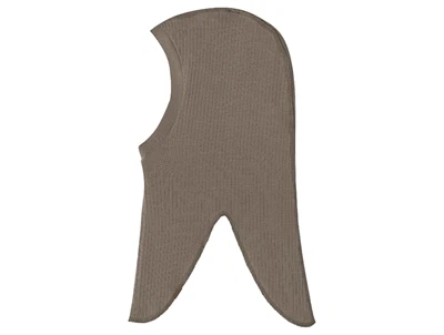 Name It balaklava i morel ribstrik set fra siden