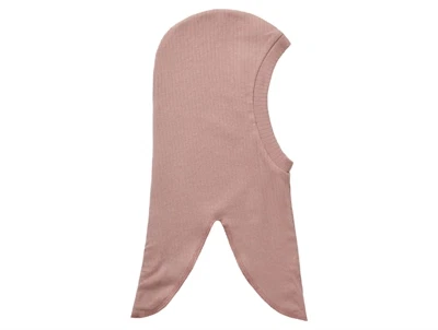 Name It balaklava i woodrose ribstrik set fra modsatte side