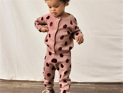 Lil\' Atelier bukser i rosa nuance med mariehøneprint