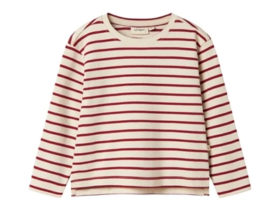 Lil' Atelier bluse i råhvid nuance med røde striber