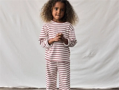 Lil\' Atelier bukser turtledove med røde striber