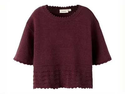 Lil' Atelier strikbluse i catawba grape