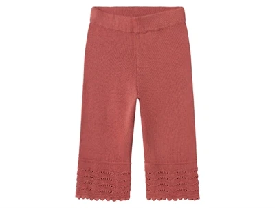 Lil' Atelier bukser withered rose med blondekant