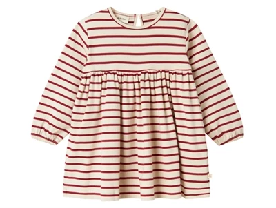 Lil' Atelier kjole turtledove med røde striber