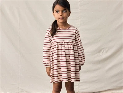 Lil\' Atelier kjole turtledove med røde striber
