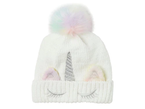 Name It hue i snow white med enhjørning og pompon set forfra