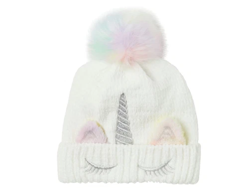 Name It hue hvid med enhjørning og pompon