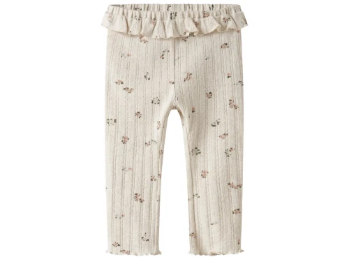 Name It leggings i råhvid nuance med små blomster