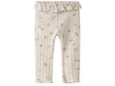 Name It leggings i råhvid nuance med små blomster