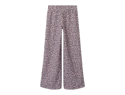 Name It bukser i lilla nuance med blomsterprint