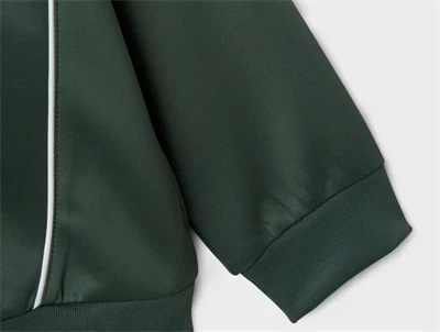 Name It sweat cardigan detalje med ribkant i grøn