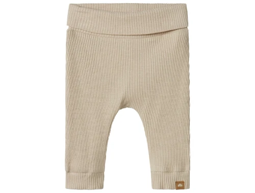 Name It bukser i beige nuance med ribstruktur