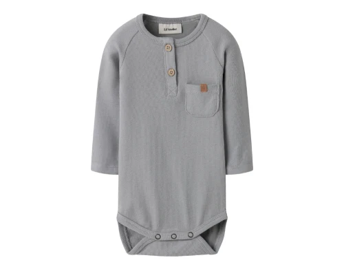 Lil\' Atelier body i grå nuance med knapper og brystlomme