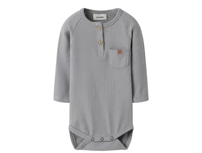 Lil' Atelier body i grå nuance med knapper og brystlomme