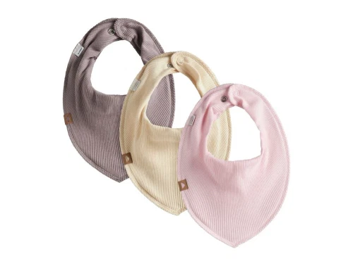 Name It scarf bib 3-pack i farverne bleached sand, ballerina og purple dove