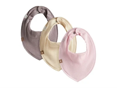 Name It scarf bib 3-pack i farverne bleached sand, ballerina og purple dove