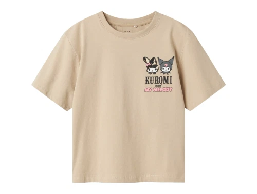 Name It t-shirt i beige nuance med Kuromi og My Melody print
